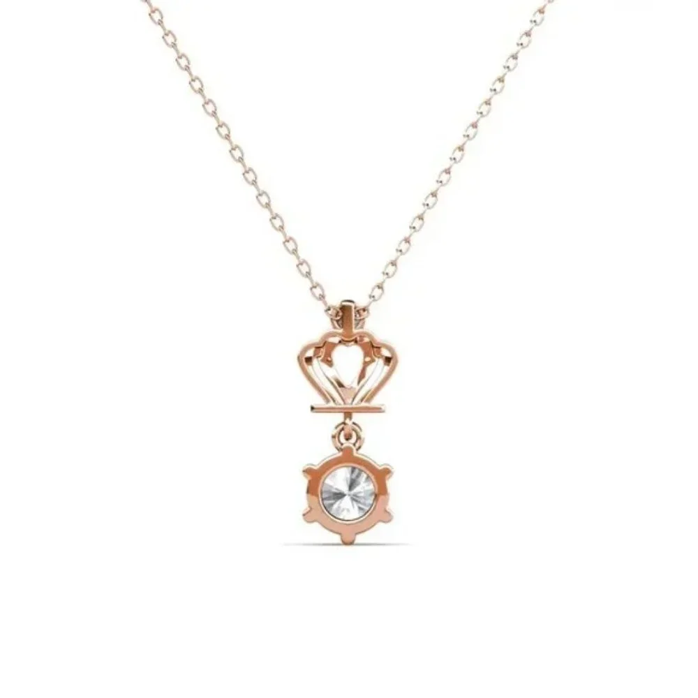 Certified 1ct. t.w. Moissanite Diamond Crown Necklace NEW - Picture 3 of 7